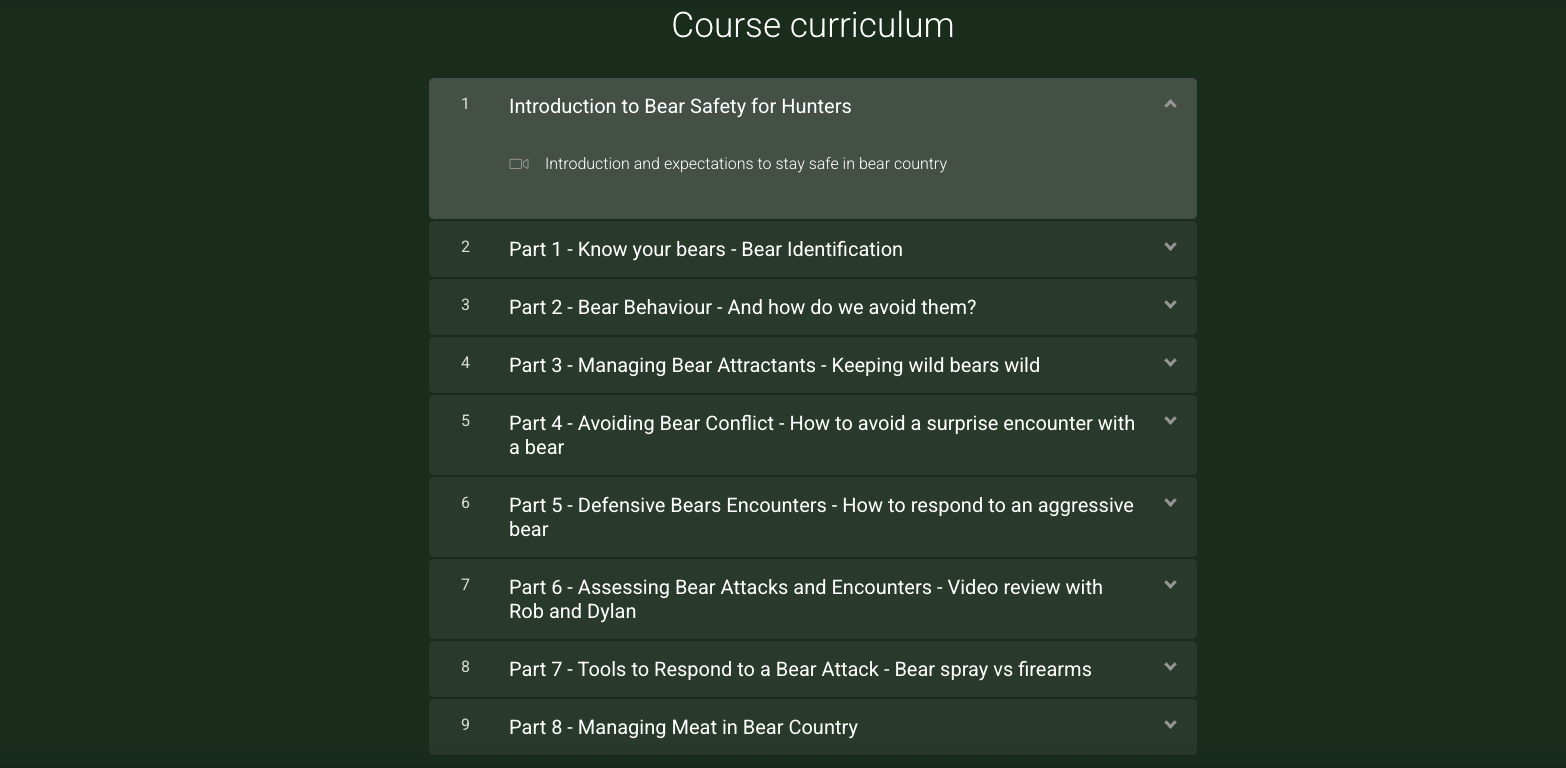 Bear Safety - Safe practices for hunting and camping in bear country