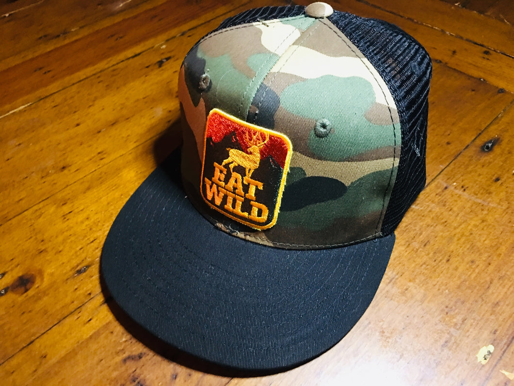 EatWild Camo Black Mesh Hunter Cap